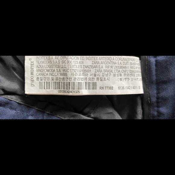 ZARA WOMAN-NAVY BLUE PANTS-SIZE SMALL - Picture 5 of 5